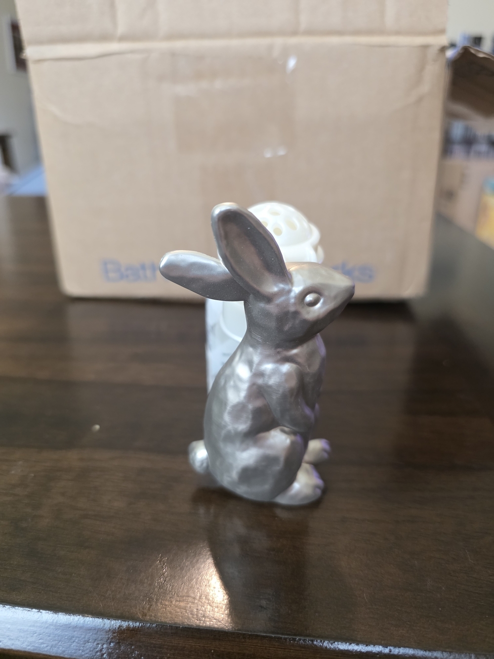 Bath & Body Works Silver Bunny Decorative Fragrance Wallflower Holder Brand New